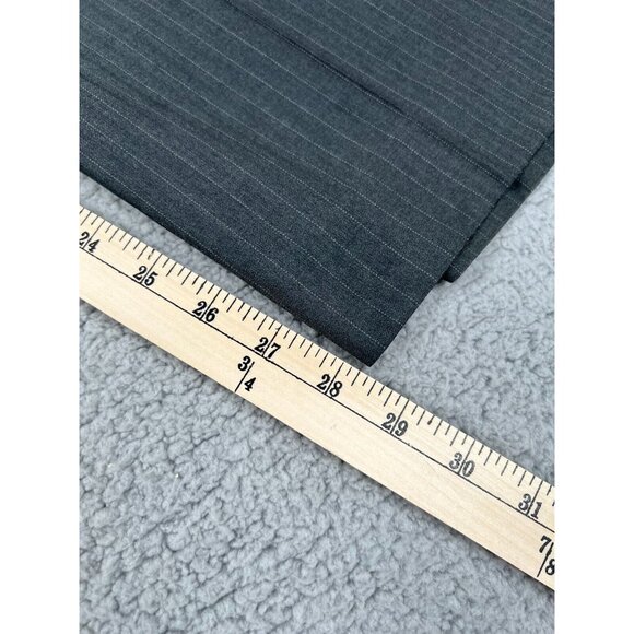 Porto Filo Extra Fine Men's Dress Pants Polyester Pinstripe Gray Size 32x28.5 - Picture 10 of 13